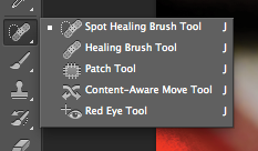 photoshop cs6 : spot and healing brush tool