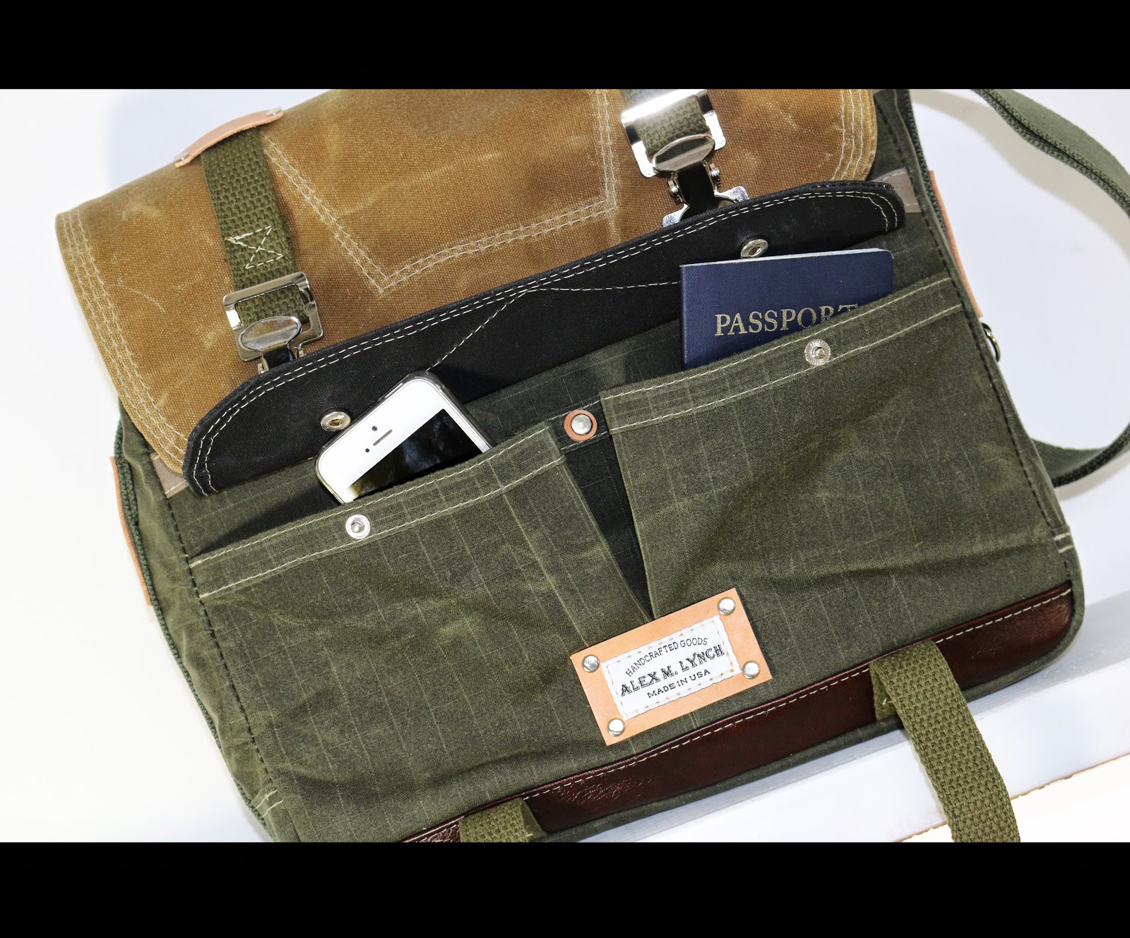 ALEX M LYNCH Laptop messenger bag made in USA