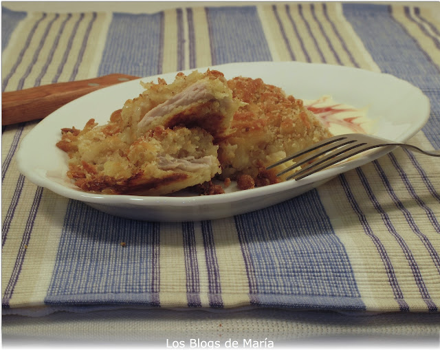 Pechuguitas de pollo con sesamo y queso