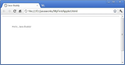 MyFirstApplet, run applet in HTML page MyFirstApplet, run applet in HTML page