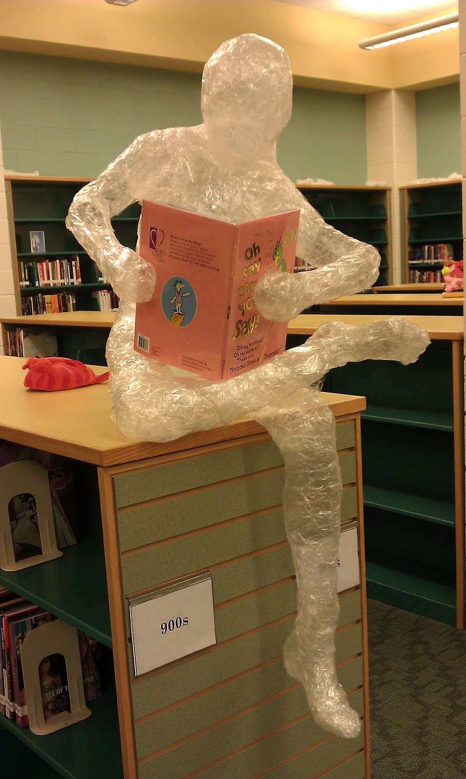 Art with Ms. Lloyd Packing tape sculptures...the finished product!