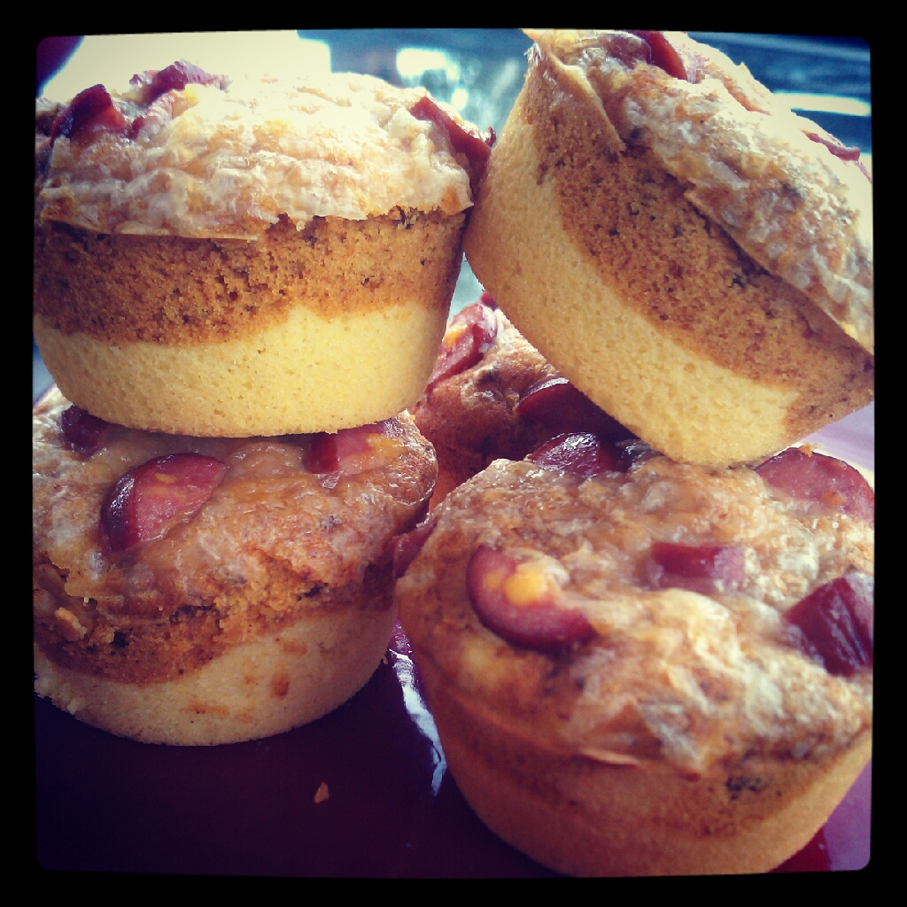 Doggie At The Dinner Table Chilli Cheese Corn Dog Muffins