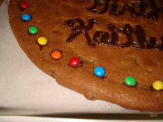 Add Mini M&M's to edge of cookie