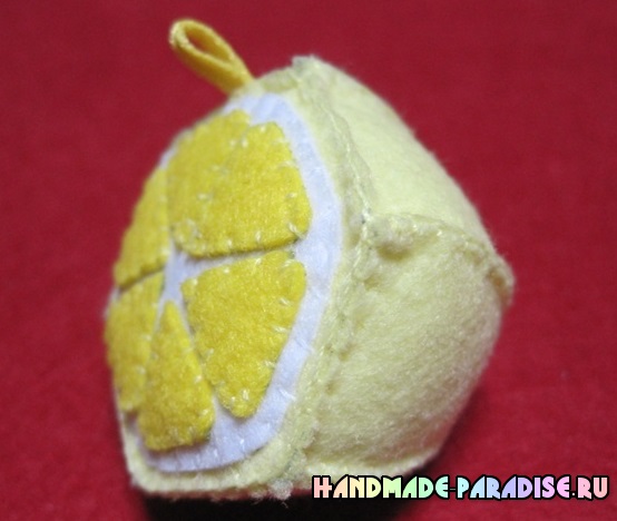 Подвески-брелоки лимоны из фетра