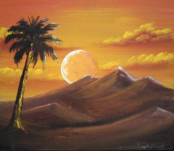 فنون أجمل 50 لوحة ر سمت بالألوان المائية الزيتية باستيل