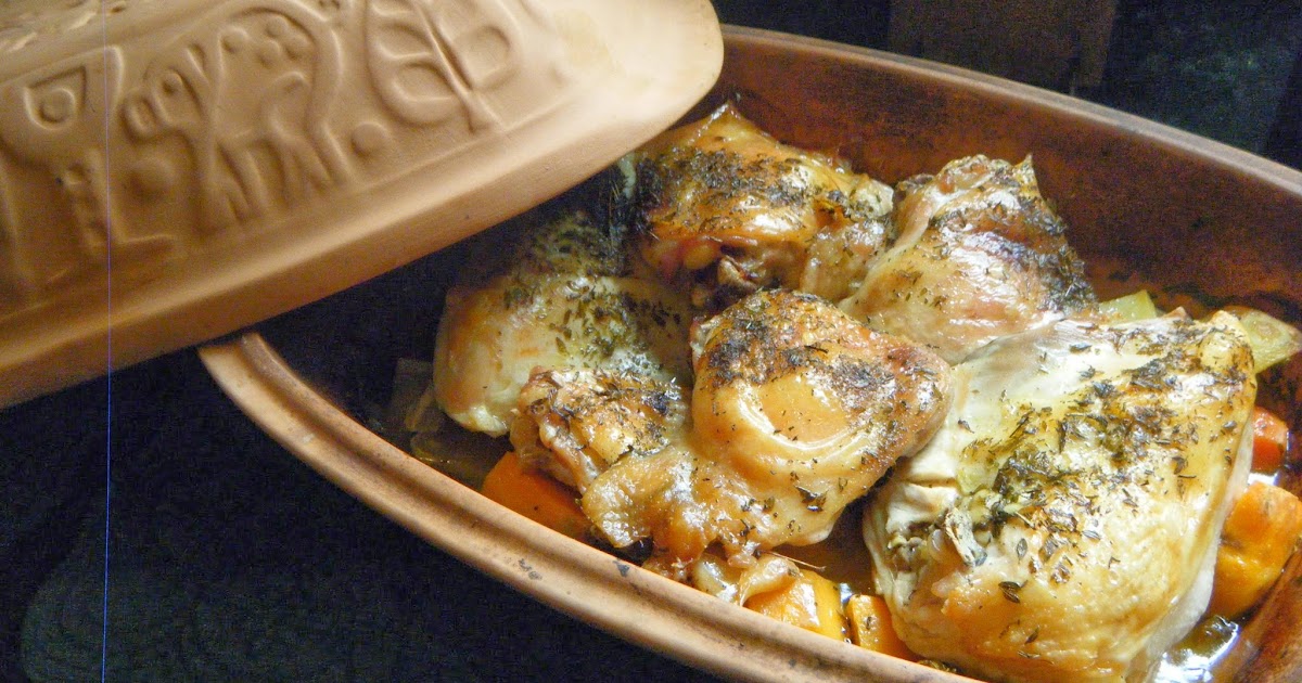Nutrition Budgeteer Clay Pot Chicken for Easy Entertaining