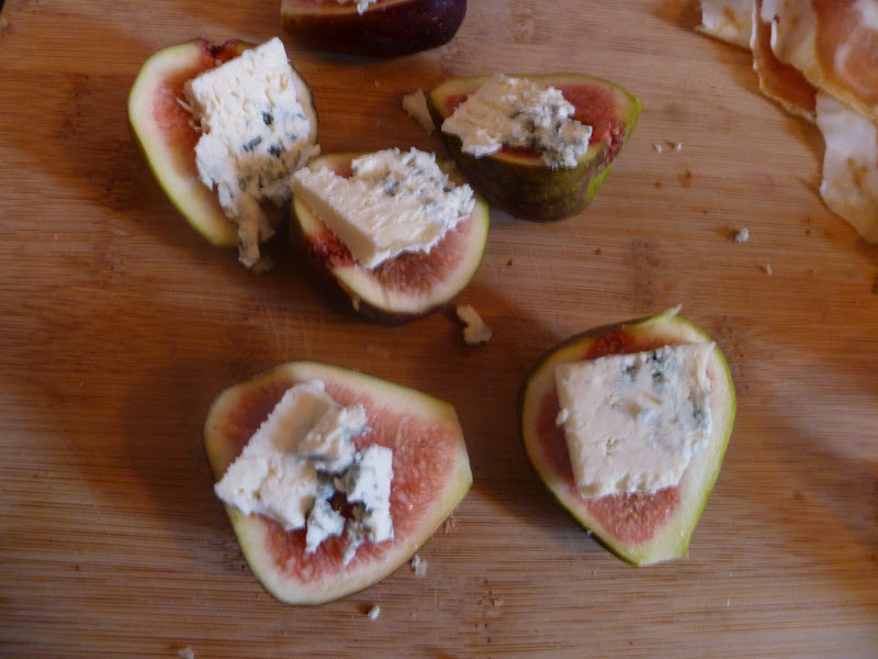 The Gourmet Student Baked Prosciutto Wrapped Figs Stuffed with Blue