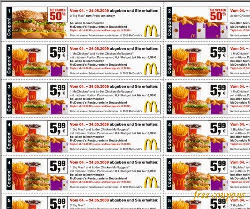 May mcdonalds coupons