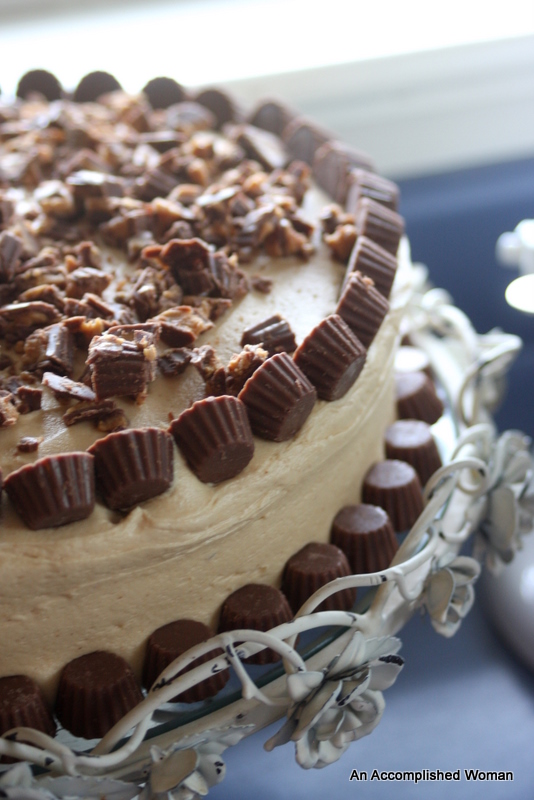 An Woman Reese’s Peanut Butter Birthday Cake