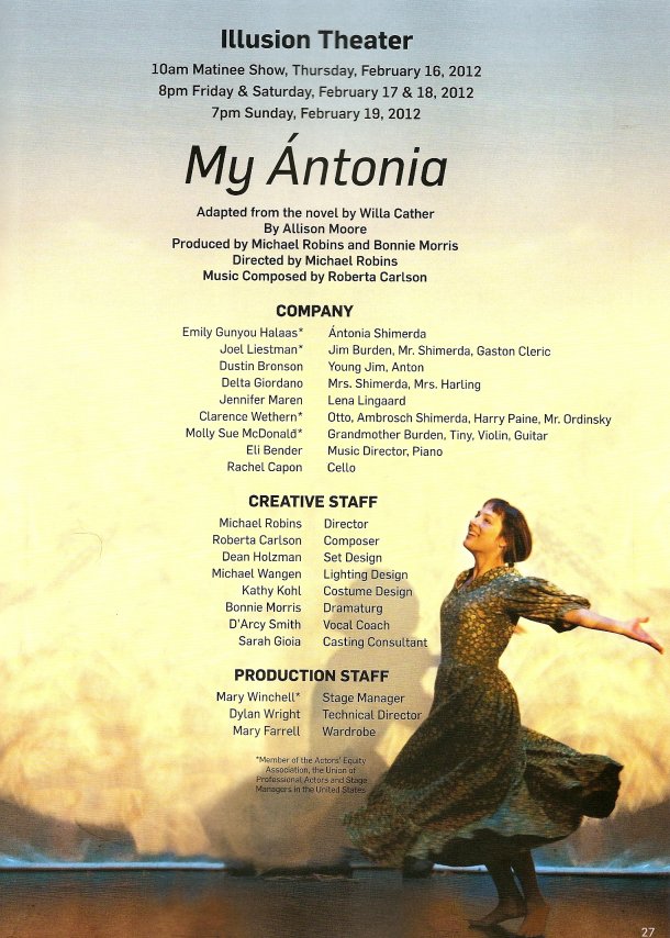 Cherry and Spoon "My Antonia" by Illusion Theater at the Cowles Center