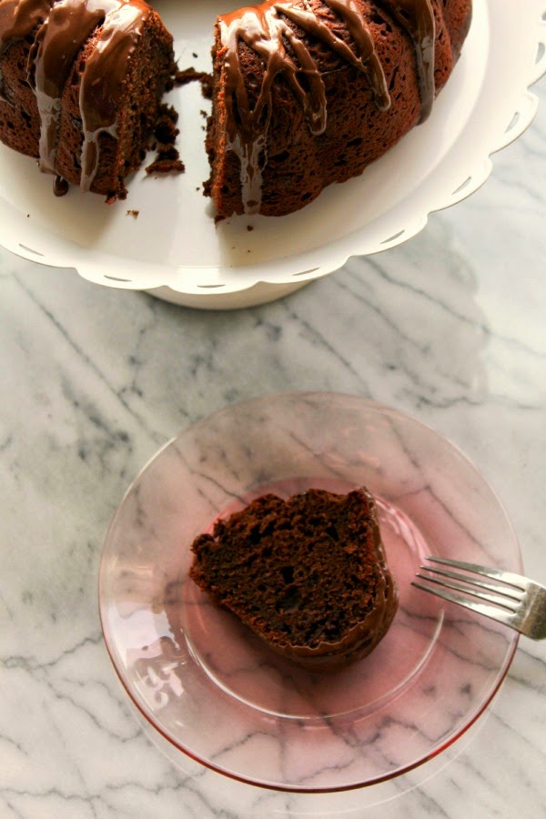 Mint Chocolate Chip Bundt Cake