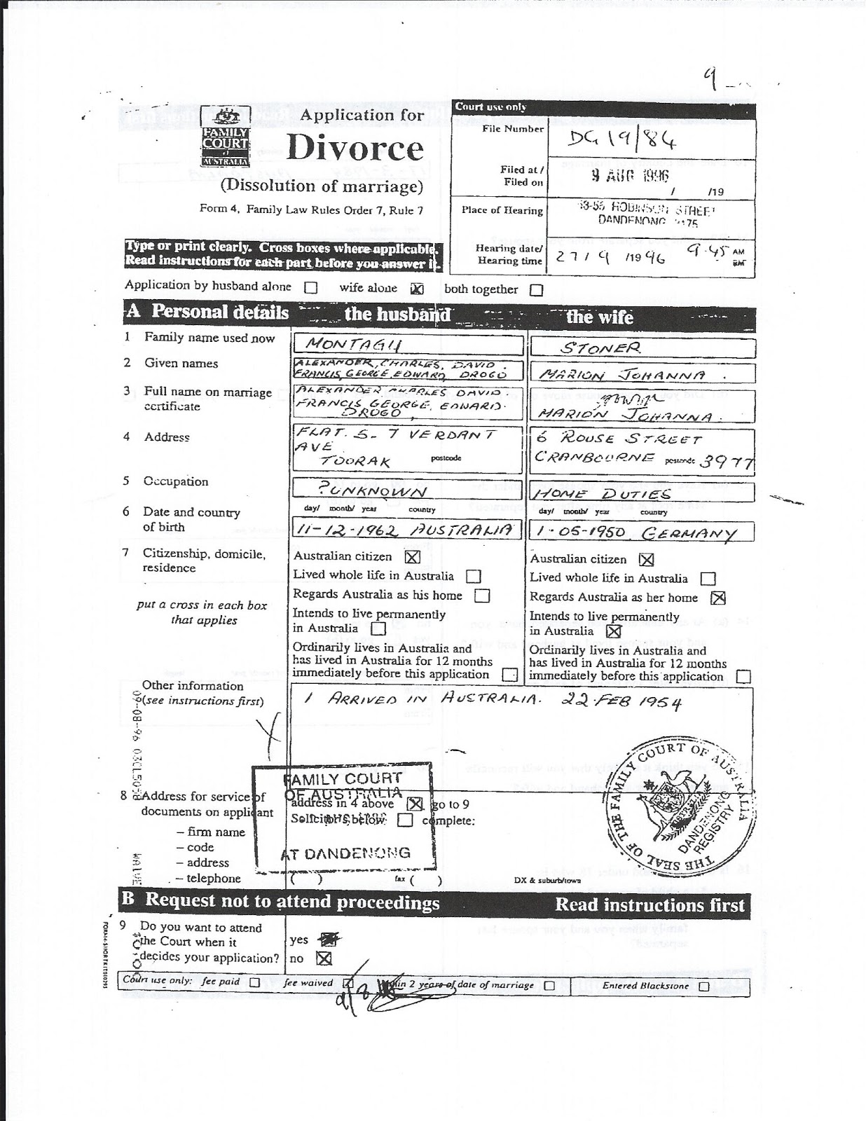 fake divorce papers online