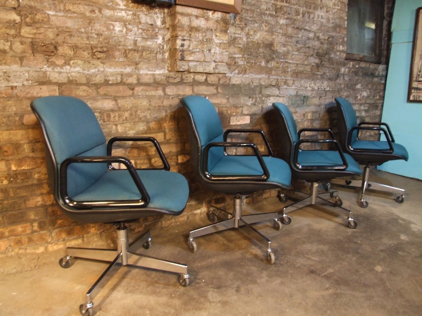 Mid Century Chicago Set of 4 AllSteel Desk Chairs