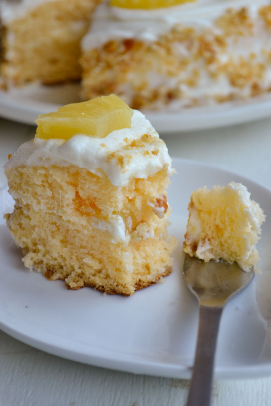 Pineapple Layer Cake Recipe with step by step pictures kurryleaves