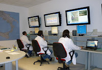 Sala di controllo per gli impianti fotovoltaici.