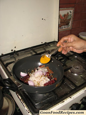 fry the masala ingredients