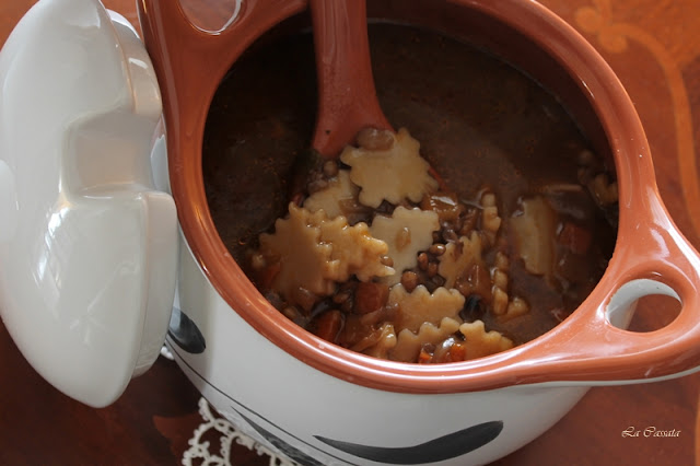 zuppa di lenticchie con maltagliati