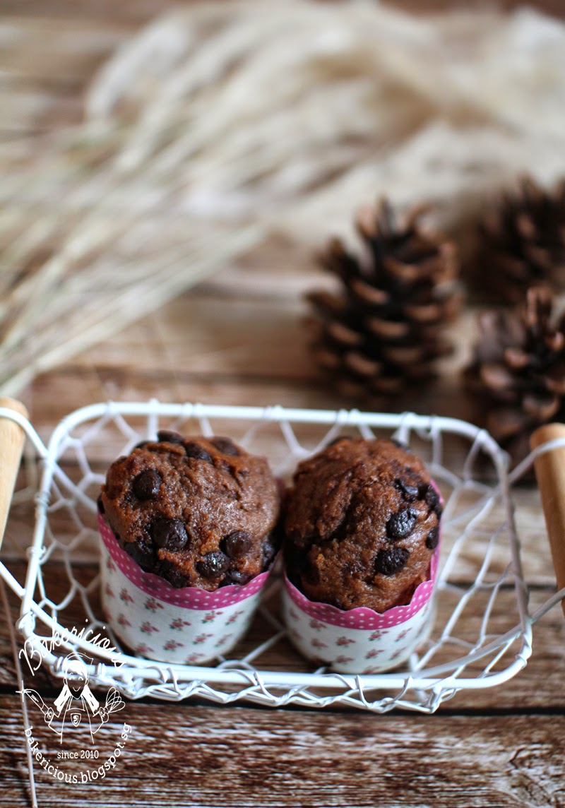 Bakericious Nigella Chocolate Chocolate Chip Muffins LTU 09