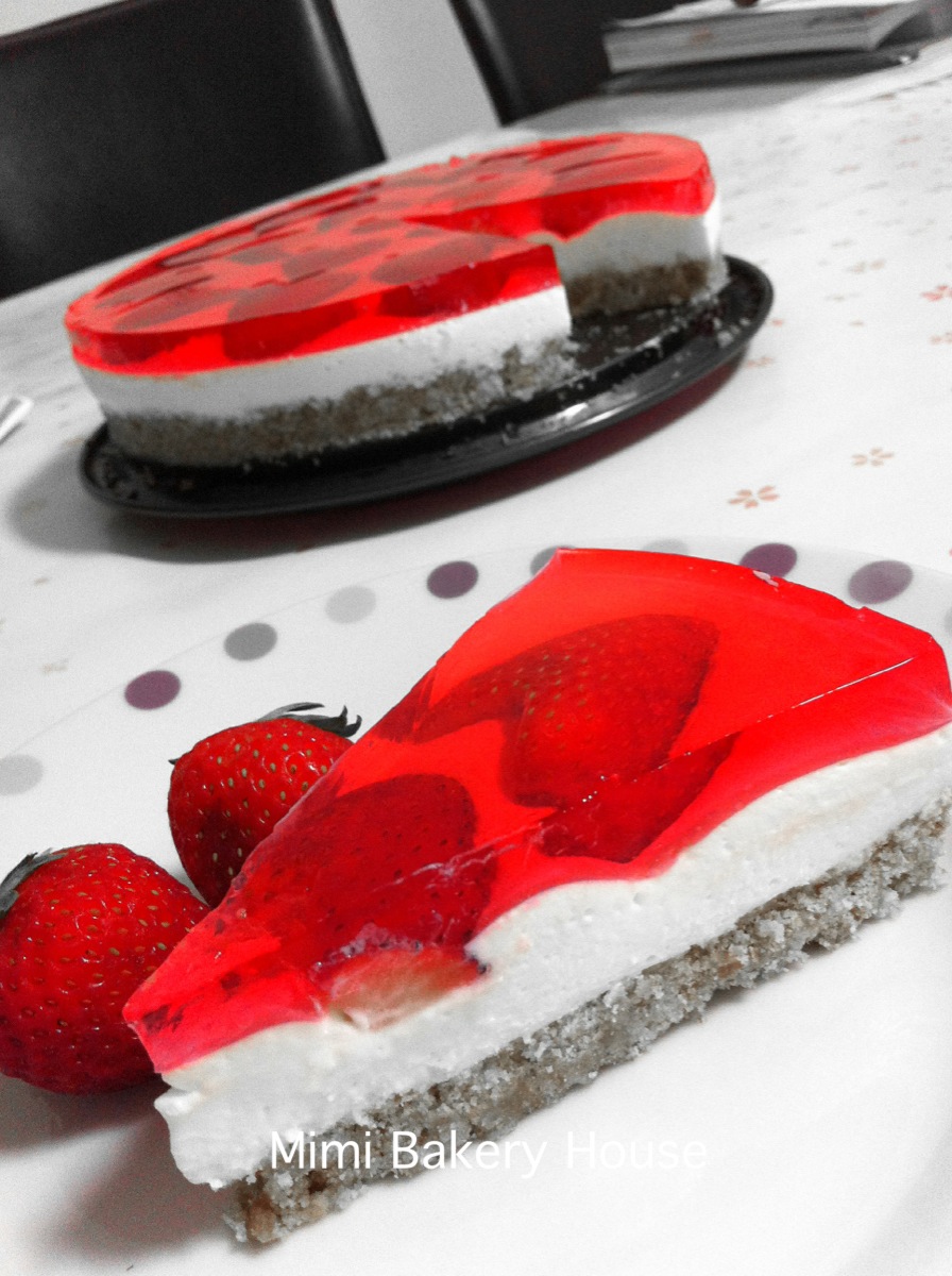 Strawberry Jelly Hearts Cheesecake flavor of cooking