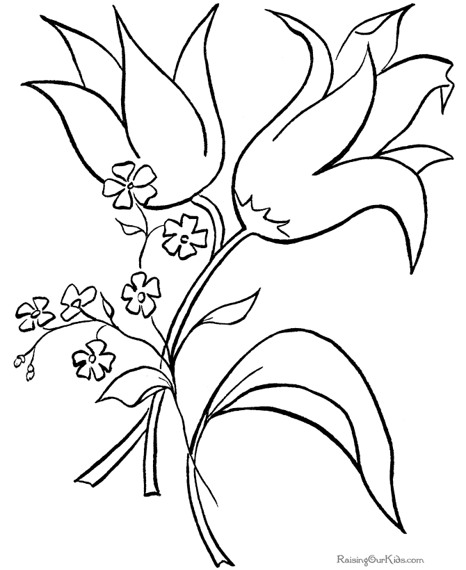 Cartoon Flower Coloring Pages Cartoon Flower Coloring Pages