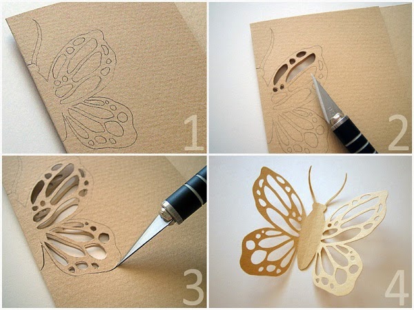 Interesting ideas for decor: Бабочки из бумаги. Butterflies of the paper.