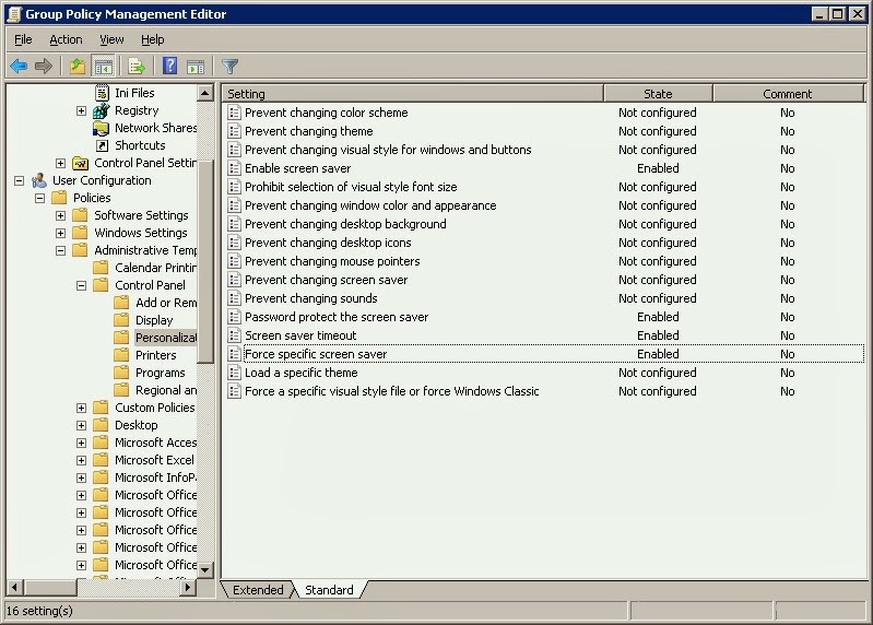 IT, Photo, Traveling Установка хранителя экрана через GPO (Deployment