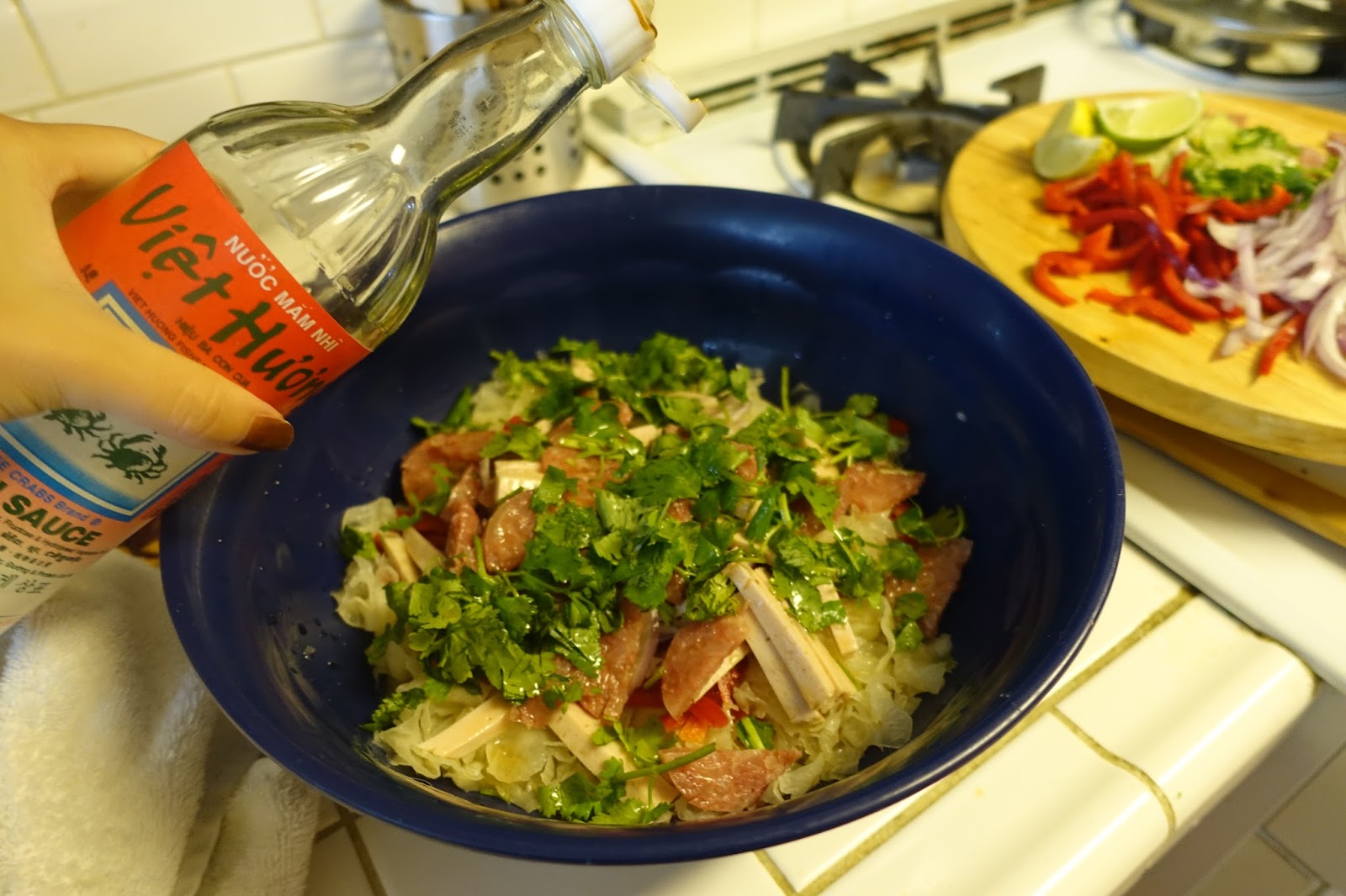 White Fungus (Mushroom) Salad with Nem Chua Kathy Nom Nom