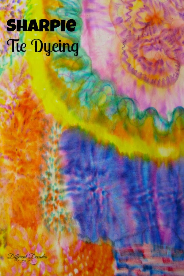 Different Decades Sharpie Tie Dyeing