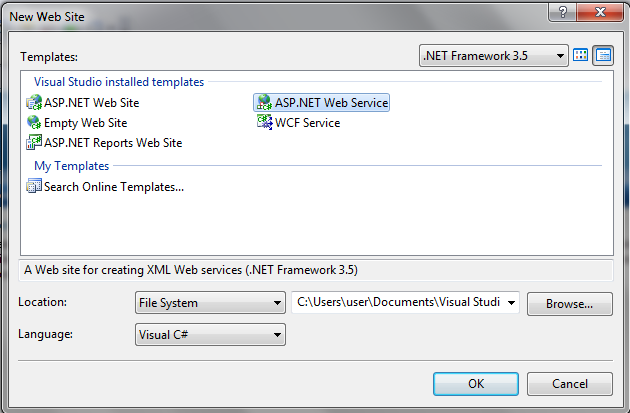 Create web service in visual studio 2019 image