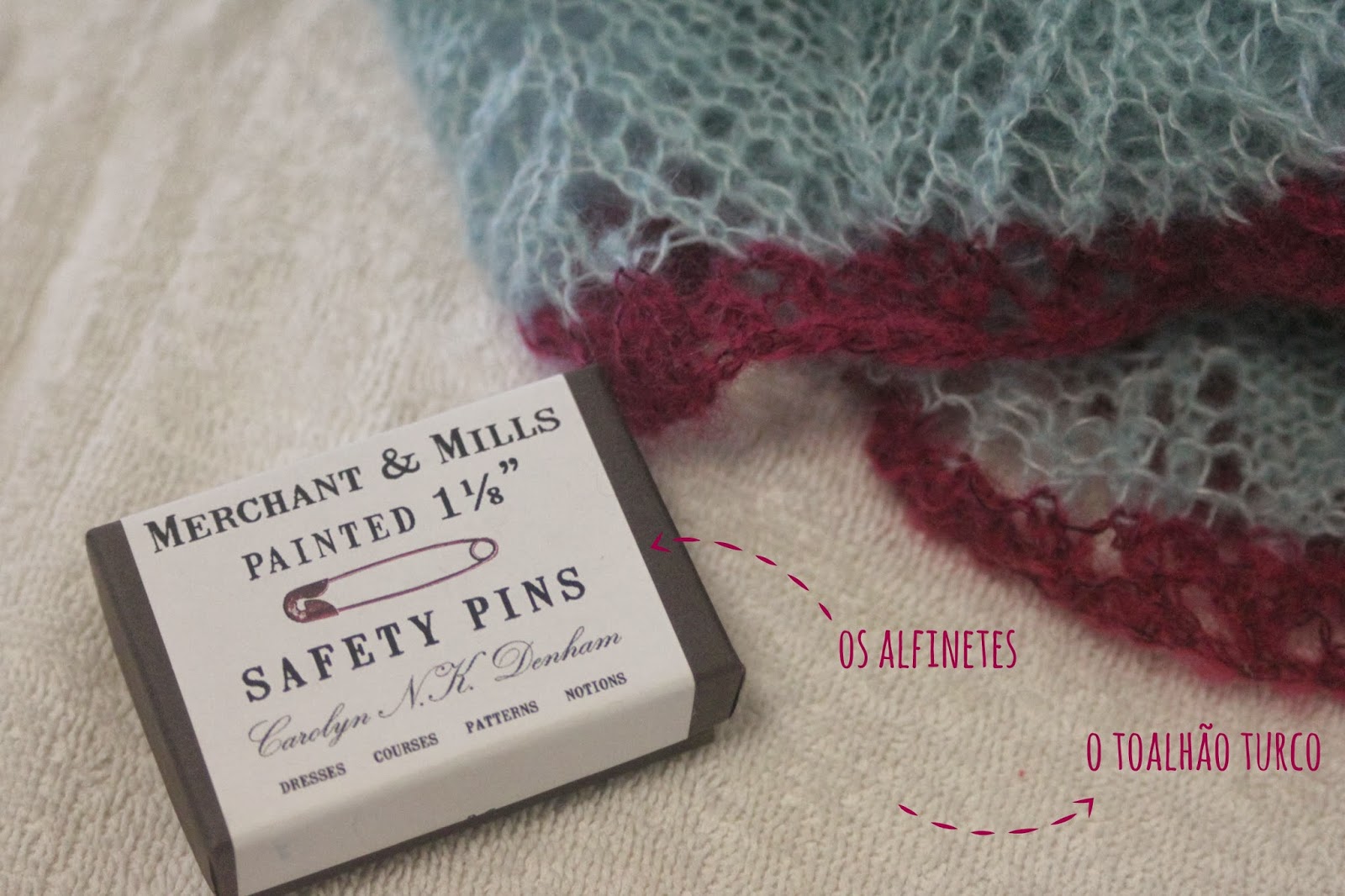 Pano pra Mangas Tutorial how to block a knitted shawl