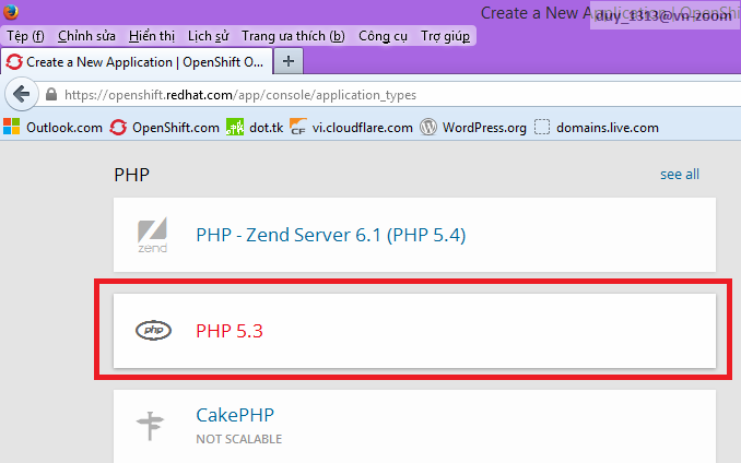 Hướng dẫn tổng hợp: Openshift + Wordpress + Dot.tk + Cloudflare + Outlook Mail Domain Screenshot+(98)