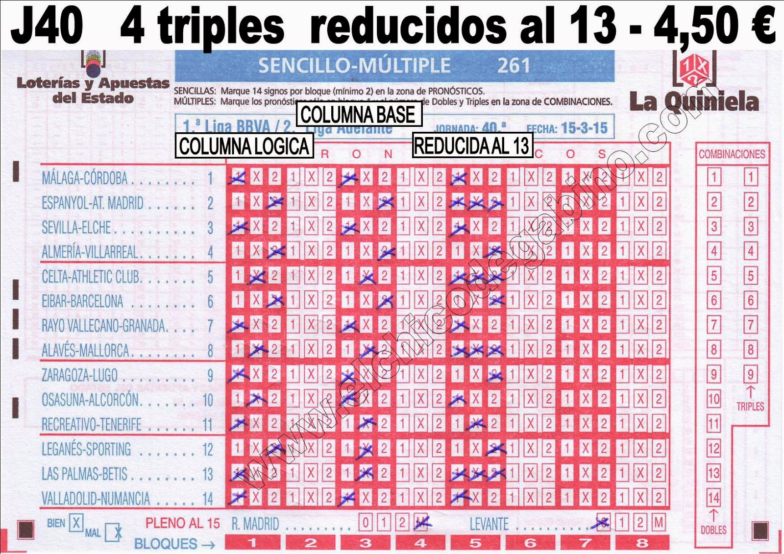 ESTADISTICAS DE LA QUINIELA estadisticas de la quiniela: