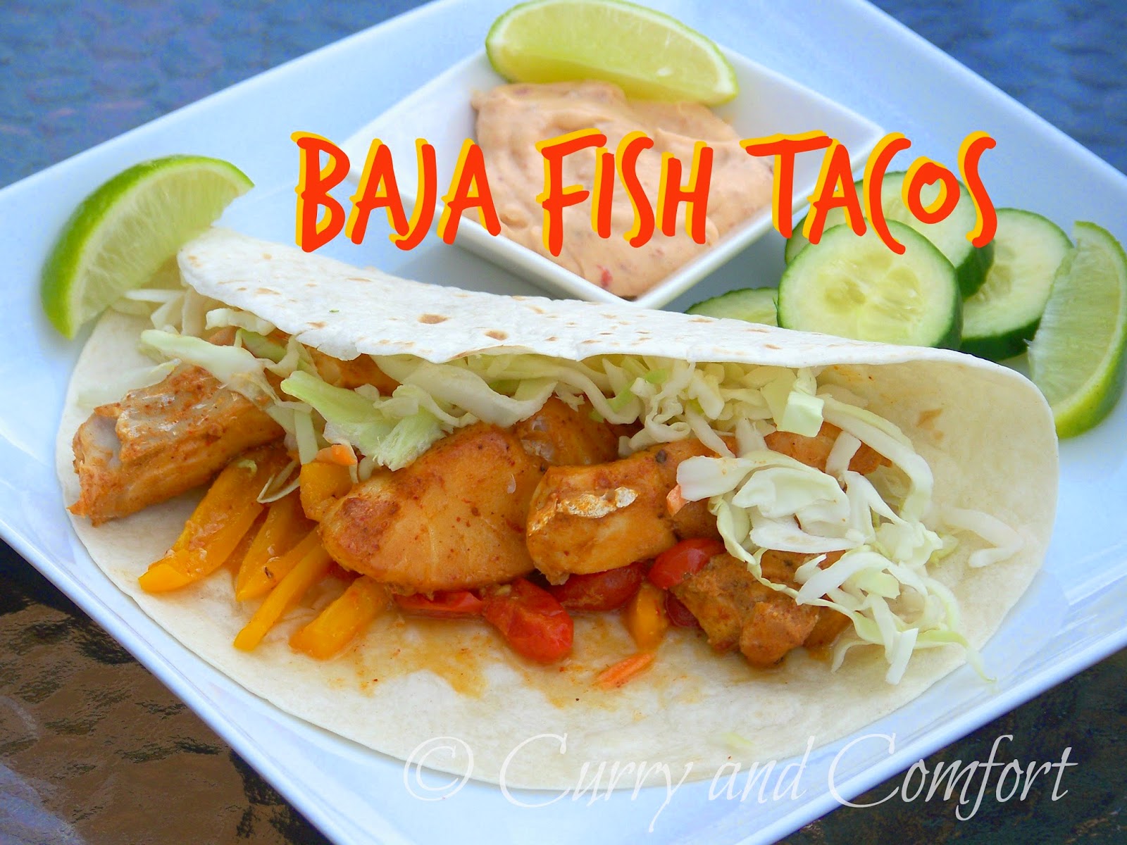 Kitchen Simmer Healthy Baja Fish Tacos with Creamy Chipotle Sauce