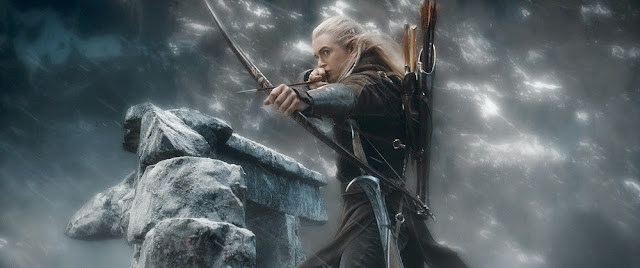 Copyright: ©2014 WARNER BROS. ENTERTAINMENT INC. AND METRO-GOLDWYN-MAYER PICTURES INC. (US, CANADA & NEW LINE FOREIGN TERRITORIES) ©2014 METRO-GOLDWYN-MAYER PICTURES INC. AND WARNER BROS. ENTERTAINMENT INC. (ALL OTHER TERRITORIES) ALL RIGHTS RESERVED. Legolas bow arrow hobbit 3 battle of five armies