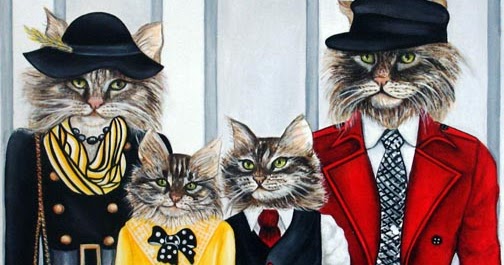 Cats in Clothes Paintings: Cats in Clothes Portraits by k ...