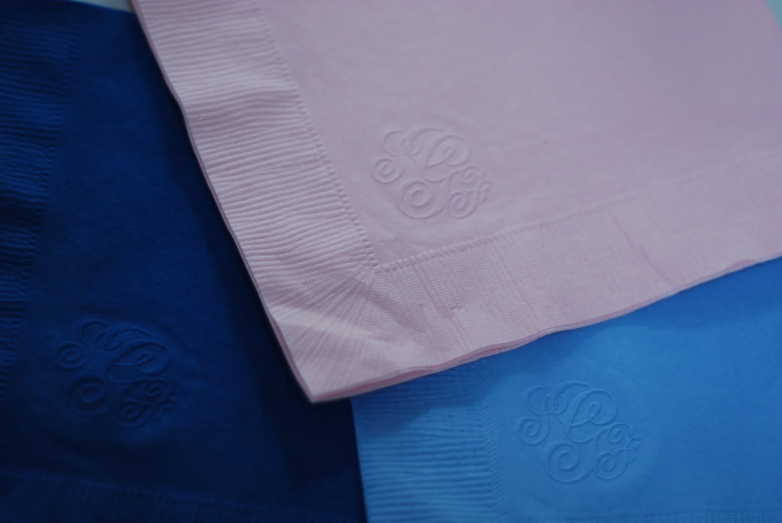 Creating Newport Weddings DIY Embossed Monogram Napkins