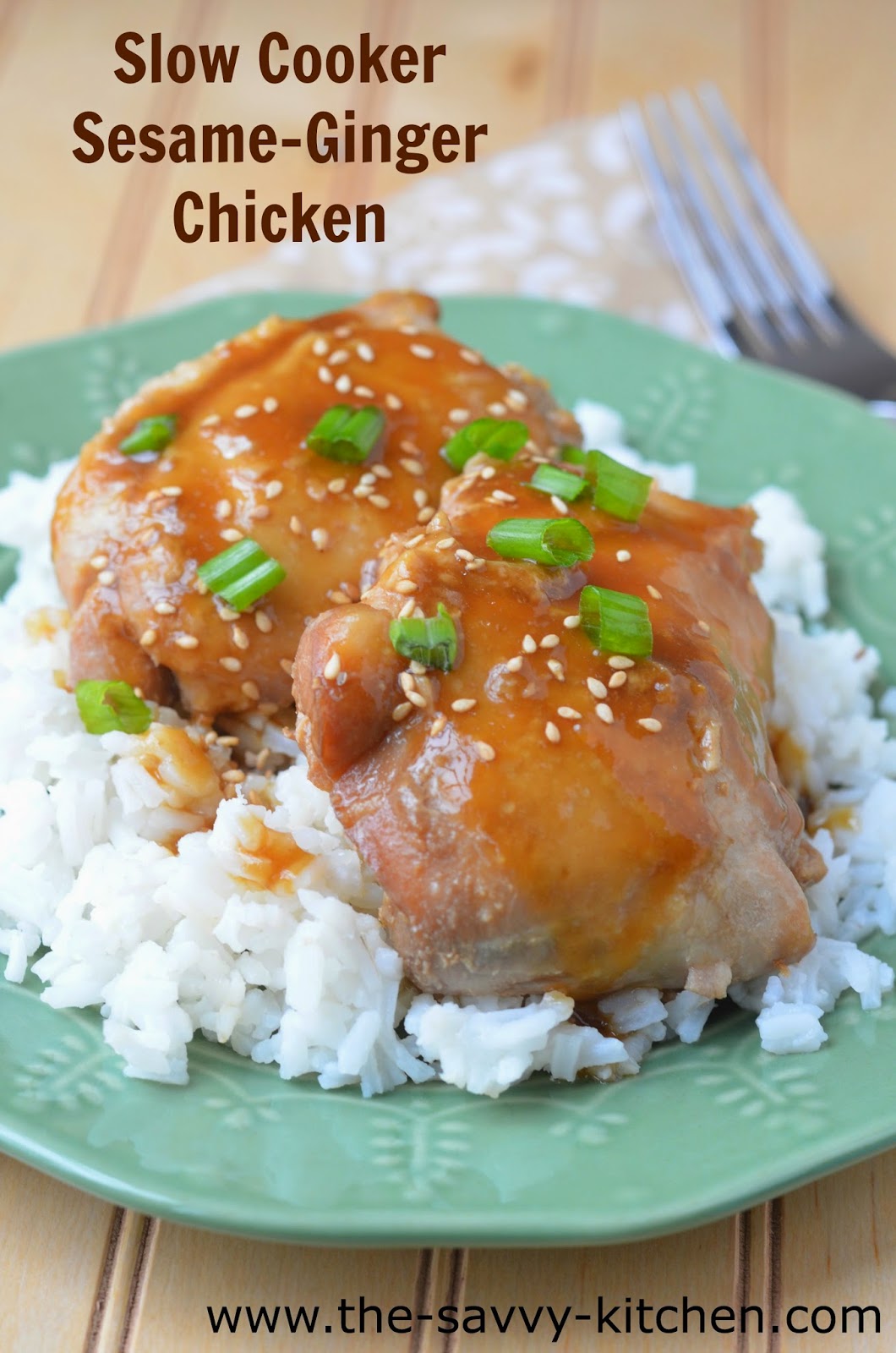 The Savvy Kitchen Slow Cooker SesameGinger Chicken