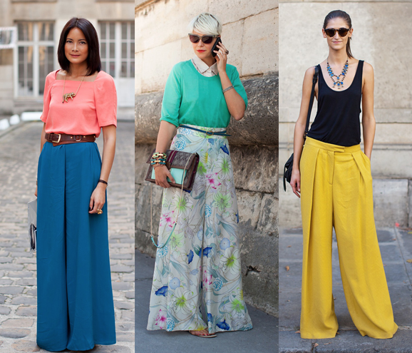 calça pantalona larga