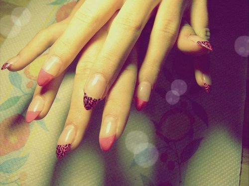 Neon Pink Acrylic Nails - Pink gel nails