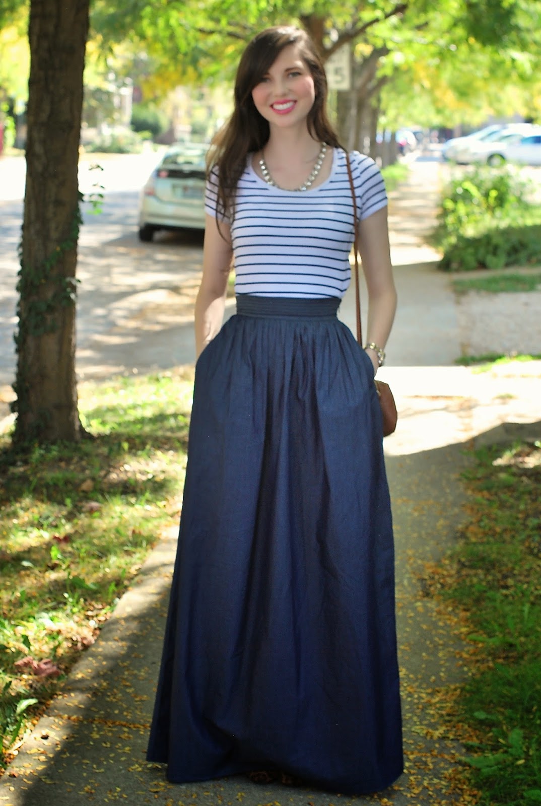 Annie Lynn's Favorite Things Chambray Maxi Skirt