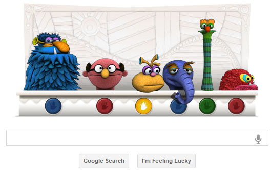 Google Doodle Jim Henson's 75th Birthday