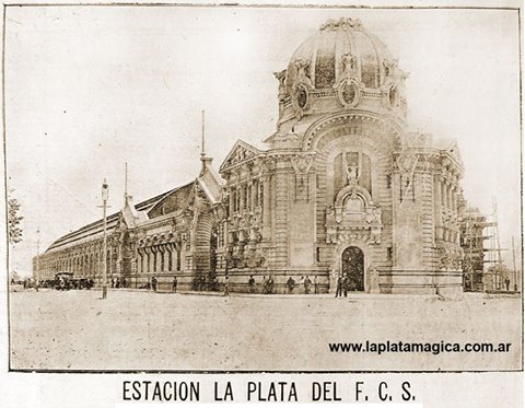 1907 - ESTACION LA PLATA DEL FFCC SUD.
