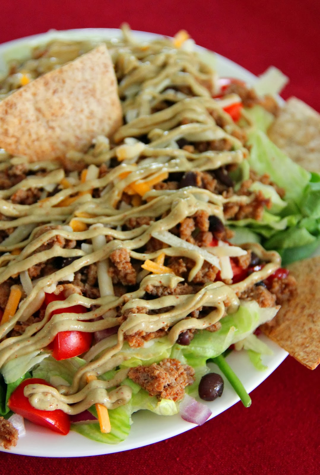 Jo and Sue Turkey Taco Salad With Spicy Avocado Dressing