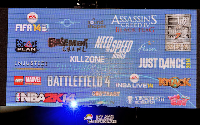 23 new games launched together with PlayStation 4: Assasin's Creed IV Black Flag, Battlefield 4, FIFA14, LEGO MARVEL, Need for Speed Rivals and many more