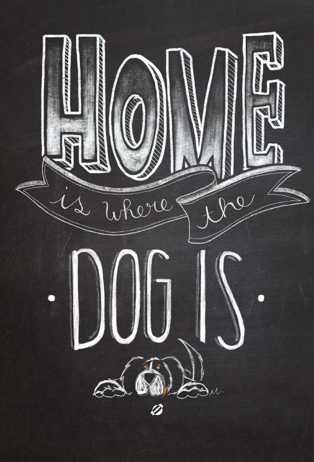 LostBumblebee ©2014 - MDBN- Home is where the dog is- Free Printable - Personal Use Only.