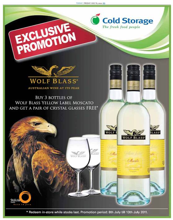 Wine for Dragons Wine Sale Cold Storage Wolf Blass Moscato