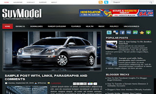 SuvModel Blogger Template