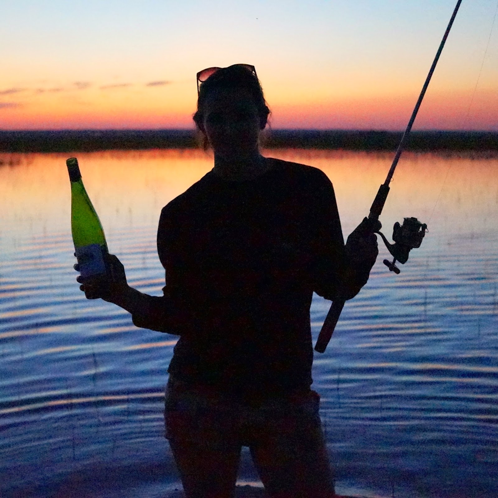 beaufort sc sunset wine and fishing
