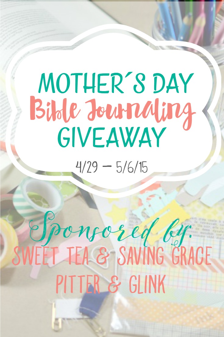 Enter to win a journaling Bible and journaling goodies from Pitter & Glink and Sweet Tea & Saving Grace! www.pitterandglink.com