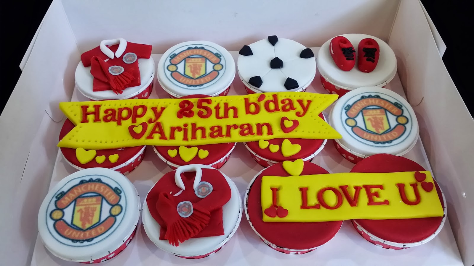 Sweet Creations Manchester United Cupcakes for Ariharan